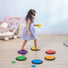 Naturachi Çocuklar Için Duyu Nehir Taşları Denge ve Egzersiz Duyu Taktil Disk 6 Parçalı Set