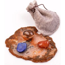 Taş Sandığı Akik Taşı - Lapis Lazuli Taşı - Dumanlı Kuvars Taşı Kütle