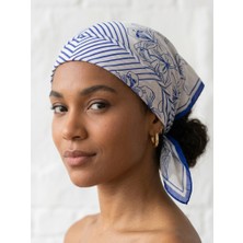 Gistoria 58X58 cm Şifon Desenli Bandana