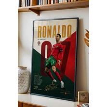 E2 Nova Ronaldo Portekiz Çerçeveli Tablo Premium Futbolcu Spor Tabloları Lüks Salon Duvar Dekorasyonu