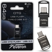 Everon 64gb Type-C USB OTG 3.0 Metal Flash Bellek