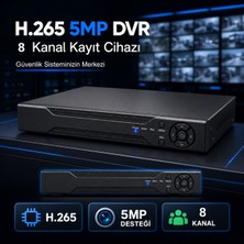 Karer H.265 5mp 8 Kanal Dvr Güvenlik Kamerası Kayıt Cihazı