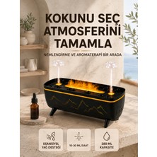 Uzaktan Kumandalı Hava Nemlendirici Aromaterapi Difüzörü 2 4 8 Saat Zamanlayıcılı Siyah - Lisinya
