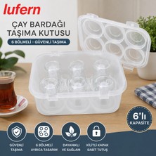 Lufern Dayanıklı Çay Bardağı Taşıma ve Saklama Kutusu Kamp Piknik Açık Hava Seyahat Organizer Düzenleyici