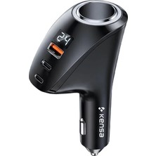 Kensa Çok Portlu Süper Hızlı Araç Şarj Cihazı 90W 12/24V