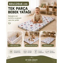 Çocuk Yatağı Sünger Yer Yatağı Oyun Minderi Bebek Yatağı 60X120X6 Cm-Marin