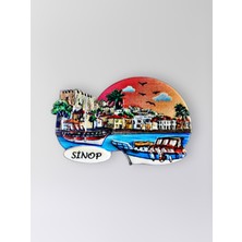 Mundy Sinop Temalı Kabartmalı Polyester Magnet Buzdolabı Süsü (KOD:957) 8,5cm x 5,5cm