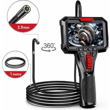 Ym Y400 360 Derece Oynar Başlı 3.9mm Lens 1 Metre Kablo Endüstriyel Endoskop Yılan Kamera