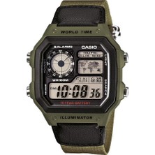 Casio AE-1200WHB-3BVDF Standart Erkek Kol Saati 10 ATM Suya Dayanıklı Dijital Fonksiyonlu Plastik Kasa