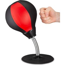 CoverZone Boks Topu ve Mini Boks Torbası, Vantuzlu Tabanlı Yaylı Refleks Topu, Hız Reaksiyon ve Koordinasyon Antrenmanı, Ev Ofis Boks Ekipmanı, BKS01
