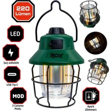 Rox Şarjlı Kamp Feneri 220 Lümen