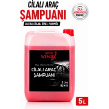 Auto Wiwax Cilalı 5 Litre Araç Şampuanı Oto Yıkama Şampuanı Boya Koruyucu Parlatıcı