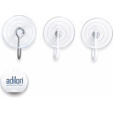 Formsan Adilon Vantuzlu Askı, Öpücük Askı 3 Adet, 4 cm Çapında /bir Metal Iki Plastik Kanca