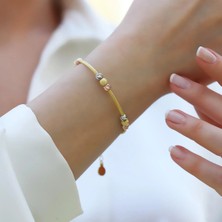 Necati Gün Toplu Gold Kaplama Gümüş Dorika Bileklik