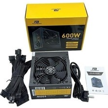 Solmazlar Online Powerboost PB600AR 600W Apfc 2*pcı-E 6+2 Pin 12CM Siyah Fanlı Atx Psu (Retail Box)