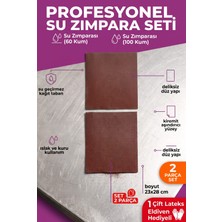 Uniflex 23X28 cm Su Zımparası Seti 60 100 Kum 2 Parça Islak Kuru Yüzey Temizleme Zımparası + Eldiven