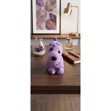 Liva Atelier Özel Tasarım Mor Kalp Desenli Sevimli Peluş Köpek Oyuncak