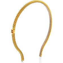 Balmain Pont Des Arts Headband Gold Chain Küçük Boy Kadın Taç