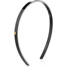 Balmain Cellulose Acetate Headband Siyah Küçük Boy Kadın Taç