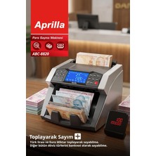 Aprilla ABC-8820 Para Sayma Makinesi / 1000 Adet/dk &amp; Sahte Tespit &amp; Müşteri Ekranı