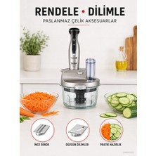 Tefal 1500 Watt Güçlü Motorlu Çok Fonksiyonlu El Blender Seti, 1,5 L Cam Doğrayıcı, Paslanmaz Çelik Bıçaklar, Buz Kırma ve Sıçrama Önleyici Tasarım