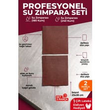 Uniflex 23X28 cm Su Zımparası Seti 180 240 Kum 2 Parça Islak Kuru Yüzey Zımparası + Eldiven
