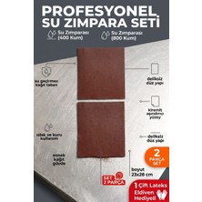Uniflex 23X28 cm Su Zımparası Seti 400 800 Kum 2 Parça Islak Kuru Ince Finisaj Zımparası + Eldiven