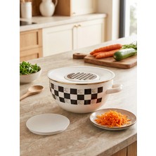Nishev.com Evini Sev Class Dama Desenli Rendeli Saklama Kabı 24 cm | Nishev
