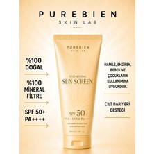 PUREBIEN SKIN LAB Purebıen %100 Doğal Güneş Koruyucu & Cilt Bariyer Güçlendirici Spf 50+ Pa++++ Uva/uvb 50 ml