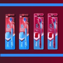 Difaş Trabzonspor Lisanslı Yetişkin Diş Fırçası Yumuşak 4 Adet (2 Bordo 2 Mavi)
