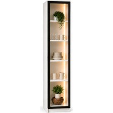 Mobilyacın Cam Kapaklı LED Aydınlatmalı Vitrin 210X40