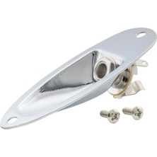Mucize Stratocaster / Tekne Model Gitar Jak Girişi - Krom Gömme Jack Plaketi ve 6.35MM Mono Jak Soketi