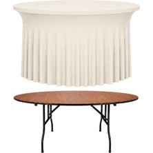 Cosy Tr Streç Flow Yuvarlak Banket Masa Örtüsü - 220 gr Streç