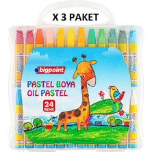 Bigpoint Pastel Boya 24 Renk - Şeffaf Çantalı x 3 Adet