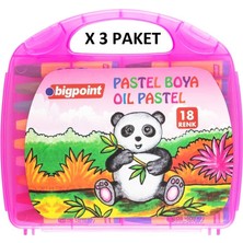 Bigpoint Pastel Boya 18 Renk - Pembe Çantalı x 3 Adet