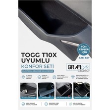 Graficar T10X Uyumlu Konfor Seti - Araç İçi Eşya Saklama Cepleri Premium Kumaş Kaplama Ses Giderici Set