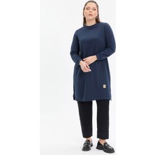 Kado Moda Basic Rahat Kalıp Uzun Kadın Tunik