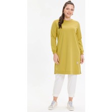 Kado Moda Basic Rahat Kalıp Uzun Kadın Tunik