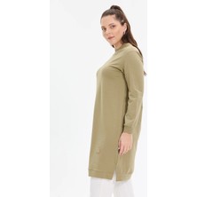 Kado Moda Basic Rahat Kalıp Uzun Kadın Tunik