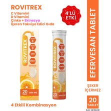 Rovitrex C Vitamini D Vitamini Çinko ve Ekinezya Içeren Efervesan Takviye Edici Gıda 20 Tablet