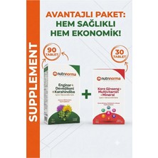 Nutrinorma Avantajlı Çiftli Destek Paketi | Enginar, Devedikeni, Karahindiba 90 Tablet + Kore Ginsengi Multivitamin & Mineral 30 Tablet