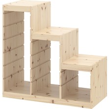 IKEA Modern Beyaz Oyuncak Saklama Ünitesi 94X44X91 cm - Çocuk Odası Iskandinav Tarzı Sağlam Ahşap Depolama Ünitesi - Modüler Yapı