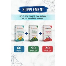 Nutrinorma Premium 3'lü Destek Paketi | Enginar + Devedikeni + Karahindiba 90 Tablet | Kore Ginsengi Multivitamin & Mineral 30 Tablet | Glukozamin + Msm + Kondroitin 60 Tablet | Avantajlı Takviye Edici Gıda Seti
