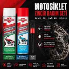 Börfh Motosiklet Zincir Temizleyici ve Yağlayıcı Sprey Seti