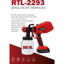 Retools Şarjlı Boya Tabancası Kırmızı