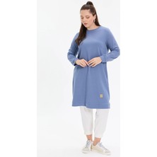 Kado Moda Basic Rahat Kalıp Uzun Kadın Tunik