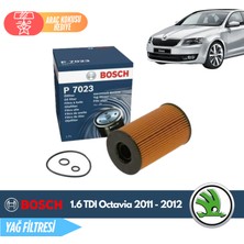 Bosch Skoda Octavia 1.6 Dizel 2011 - 2012 Model Yağ Filtresi