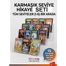 Tiydem Yayıncılık Ingilizce Okuma Kitapları 1-6. Seviye Toplam 15 Kitap Set, Ingilizce Stage, Ingilizce Aktivite Kitapları