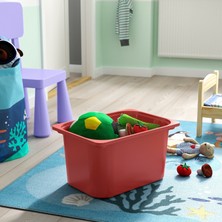 IKEA Modern Beyaz Oyuncak Saklama Ünitesi 99X44X56 cm - Çocuk Odası Iskandinav Tarzı Sağlam Ahşap Depolama Ünitesi - Modüler Yapı