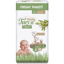 Die Grup Baby Turco Doğadan Fırsat Paketi Bebek Bezi 2 Numara Mini 48 Adet